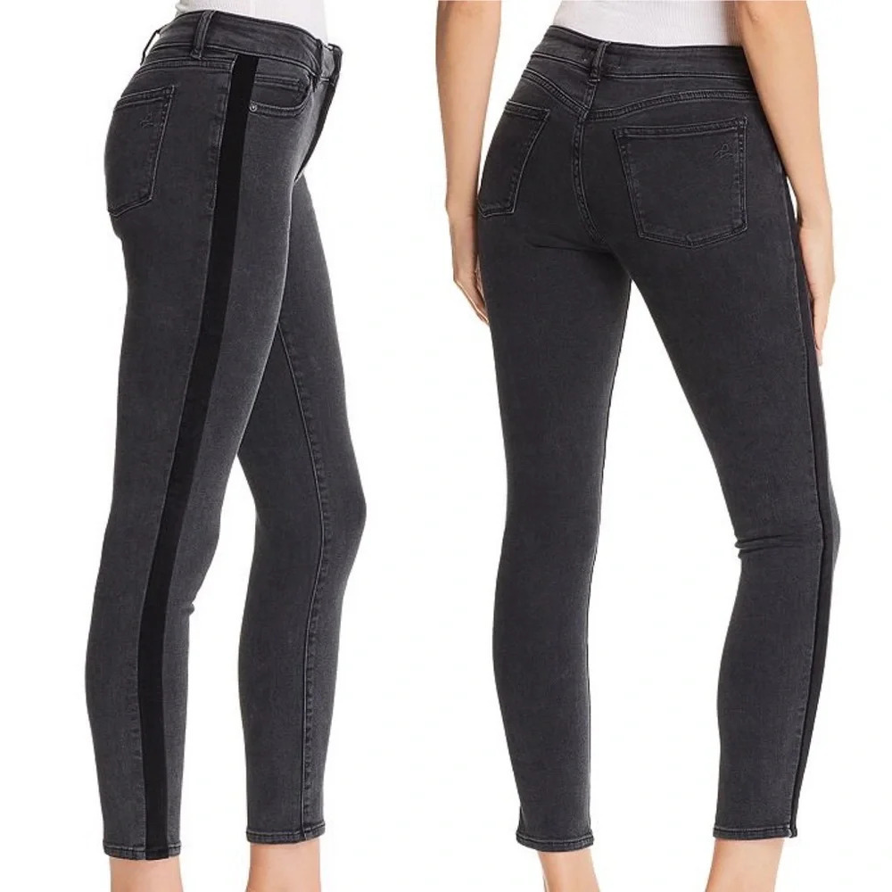 DL1961 Black Morrison Wash Margaux Instasculpt Ankle Skinny Jeans Size 30 - Picture 1 of 11